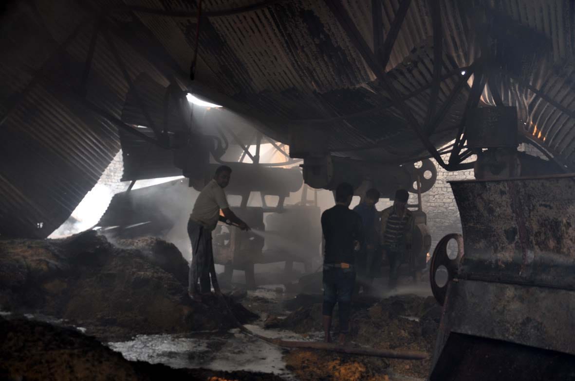 fire in Khal factory. 