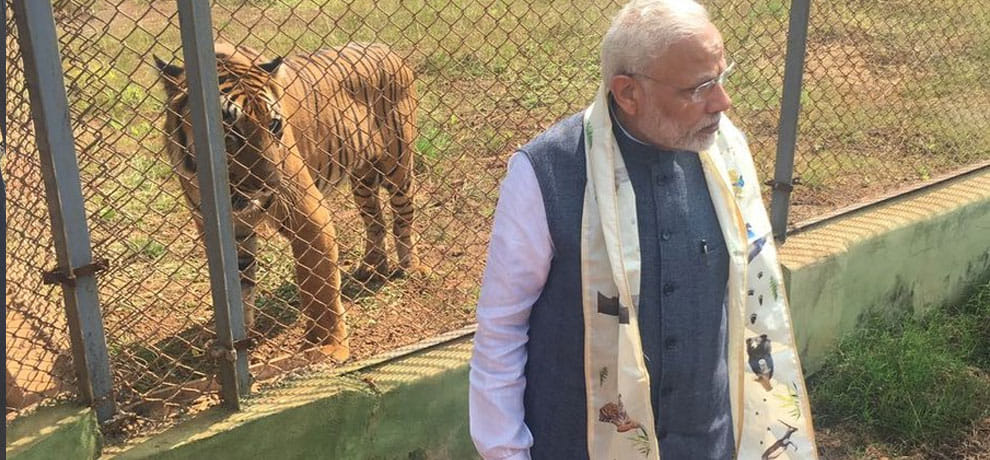 PM Narendra Modi in the Nandan Van Jungle Safari