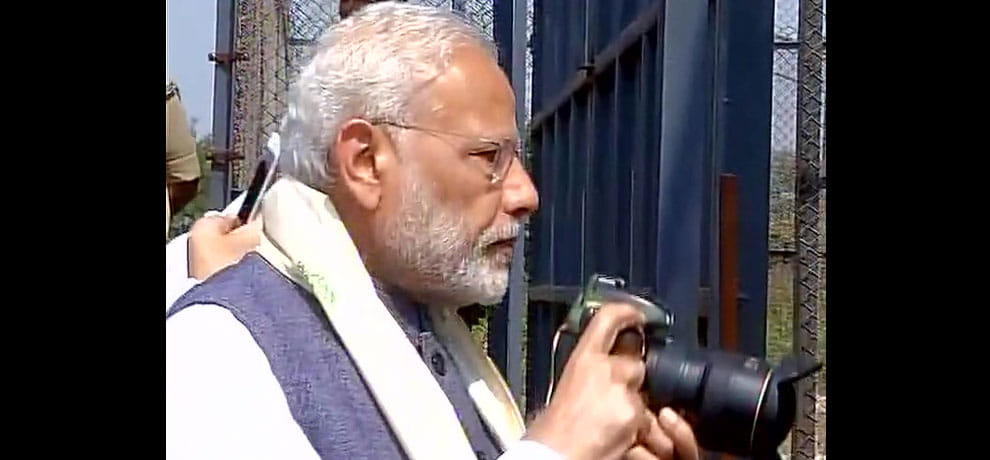 PM Narendra Modi in the Nandan Van Jungle Safari