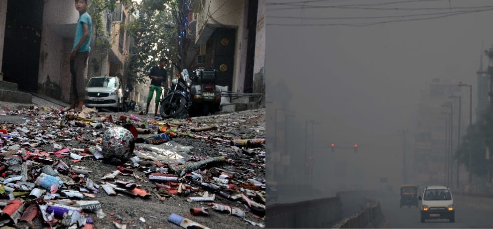 delhi became most polluted city in india after diwali celebrations