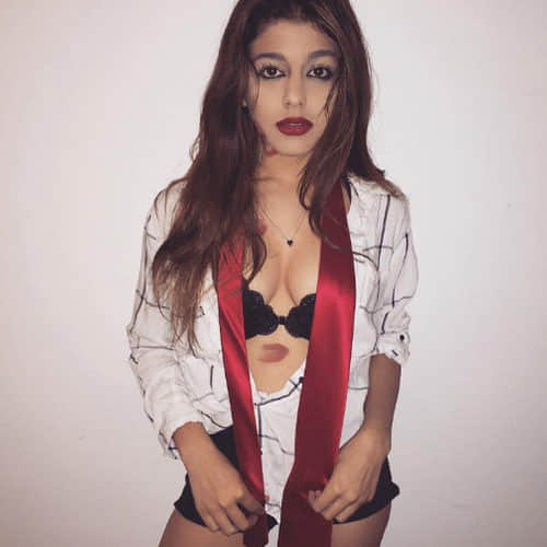 bold look of aalia ibrahim with revealing dress