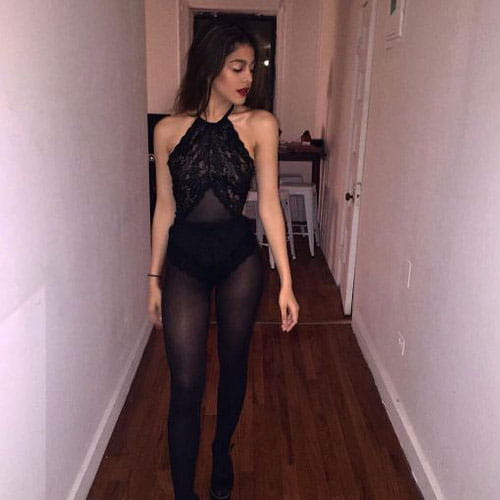 bold look of aalia ibrahim with revealing dress