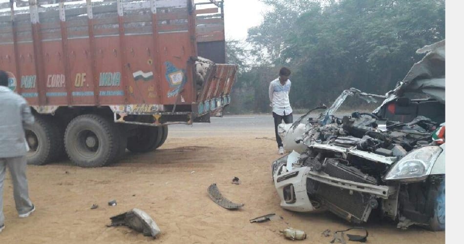 Big accident at jind patiala road, 4 youth dead on the spot