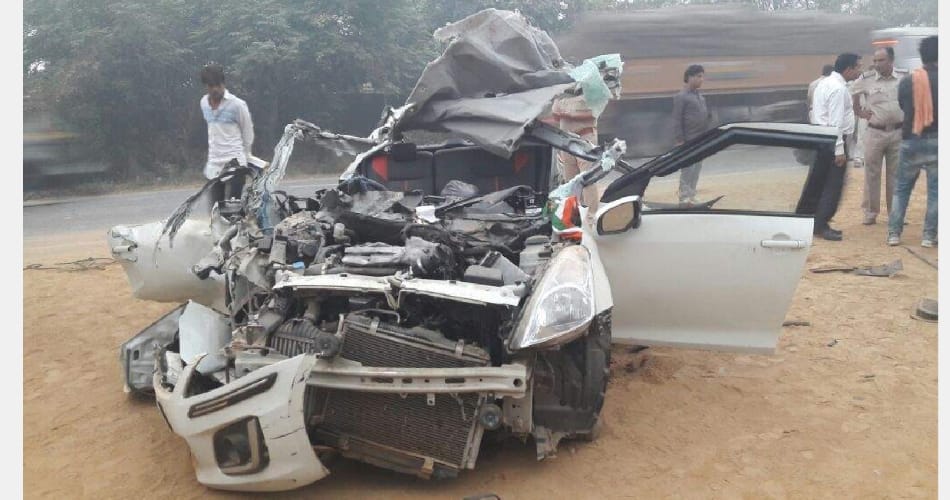 Big accident at jind patiala road, 4 youth dead on the spot