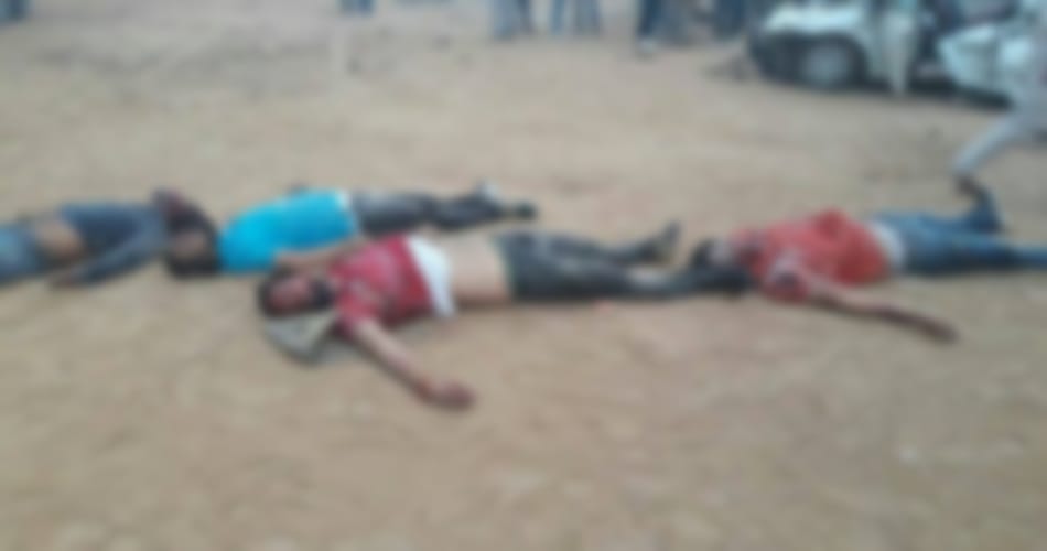 Big accident at jind patiala road, 4 youth dead on the spot