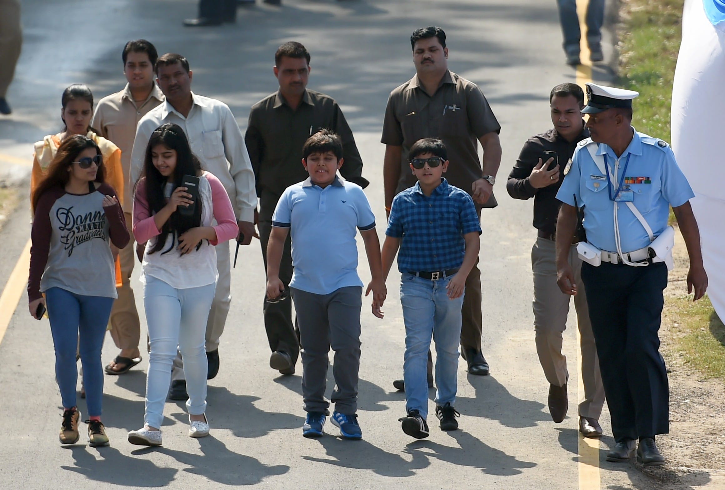 akhilesh yadav kids enjoy air show in lucknow