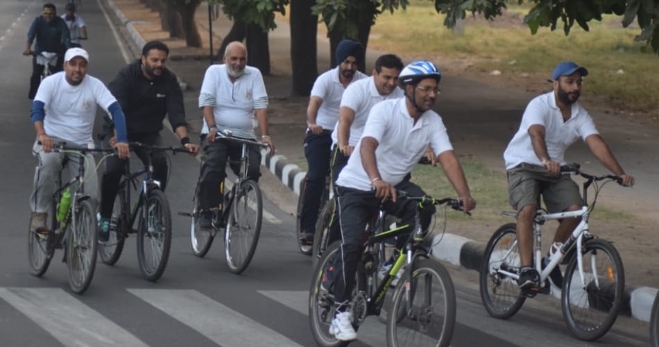 chandigarh lawyers and judges cycle rally on golden jubli celebration programme