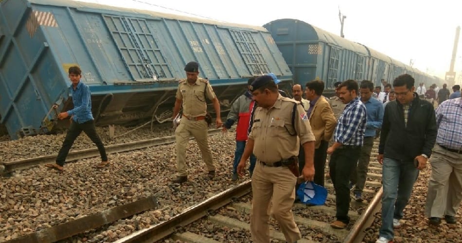 goods train derail in rohtak of haryana, trains route affected and many trains cancelled