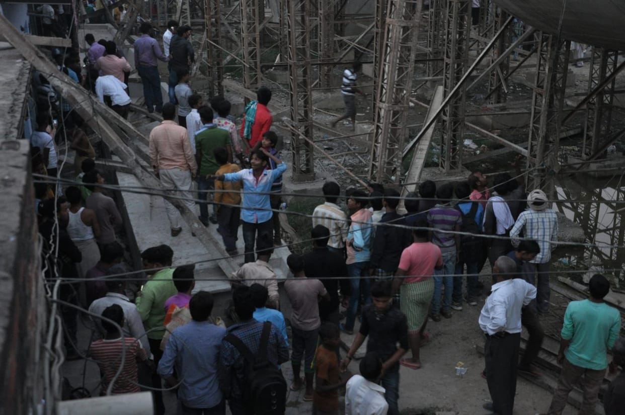 over bridge collapsed