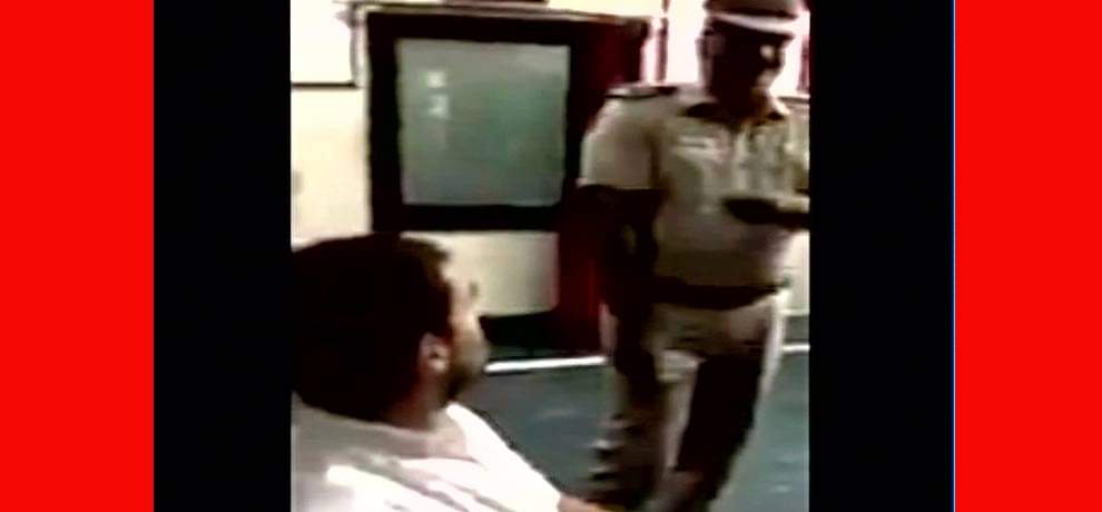 video:  Inside visuals of the Mandir Marg Police station , where Rahul Gandhi has been detained.