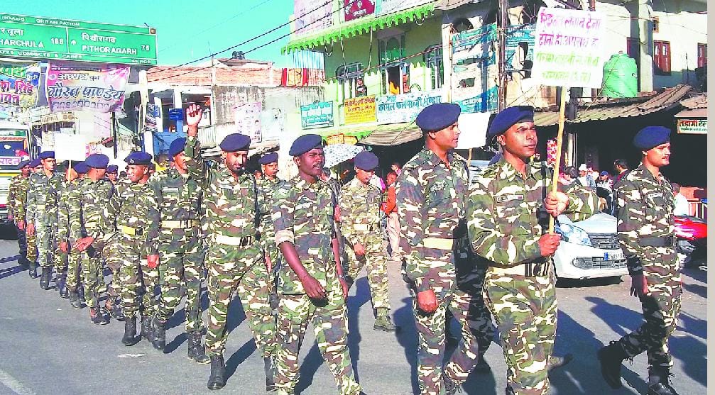 SSB jawans took Corruption Rally