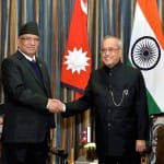 President Pranab Mukherjee arrived in Nepal on a three-day visit