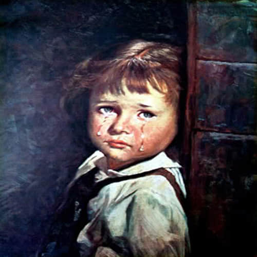 Crying Boy Painting Cursed