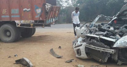 creepy accident near jind, four friend killed