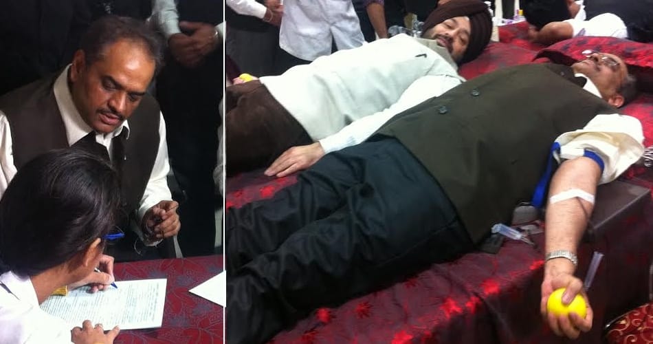 chandigarh advisor parimal rai donated blood in camp during golden jubli celebration