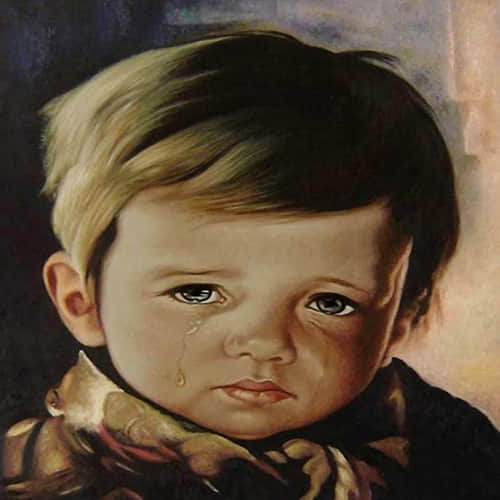 Crying Boy Painting Cursed