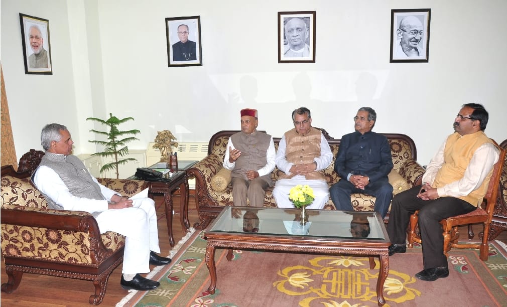 Prem Kumar Dhumal Meets Governor on Regularization of illegal Buildings.