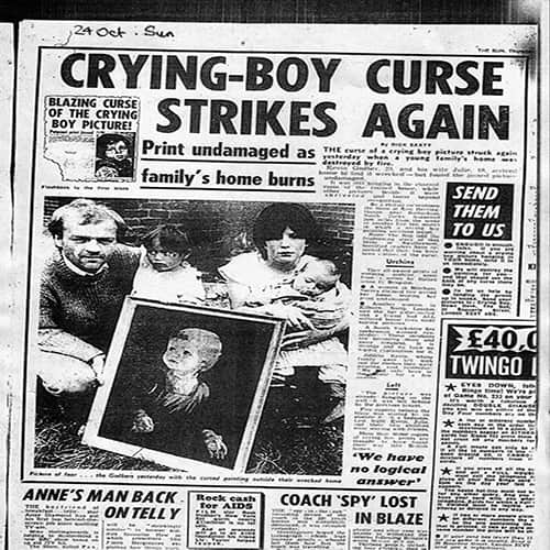 Crying Boy Painting Cursed