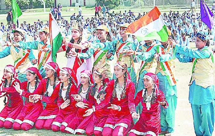 Colourful Students in the program, the students made a color