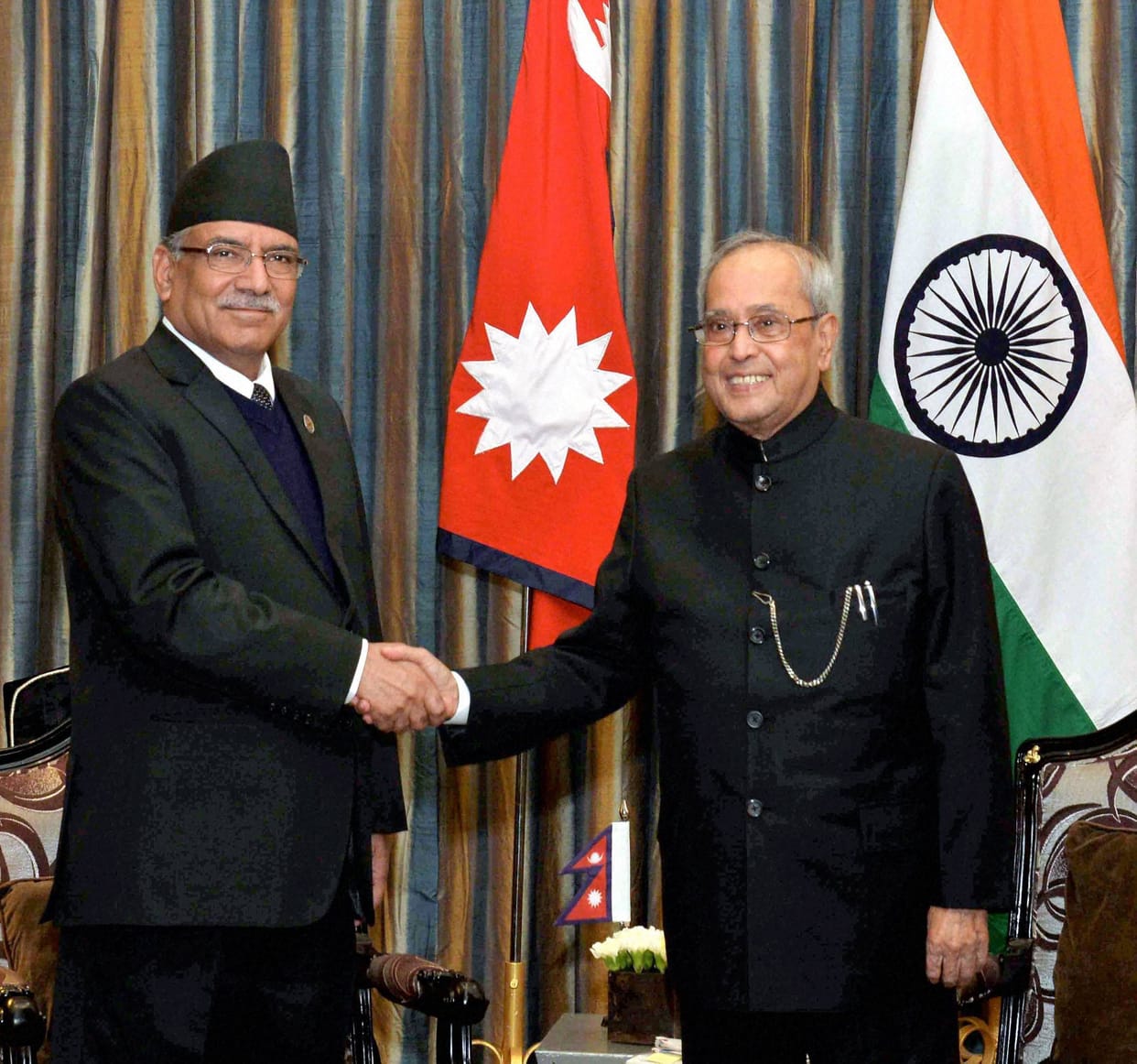 President Pranab Mukherjee arrived in Nepal on a three-day visit