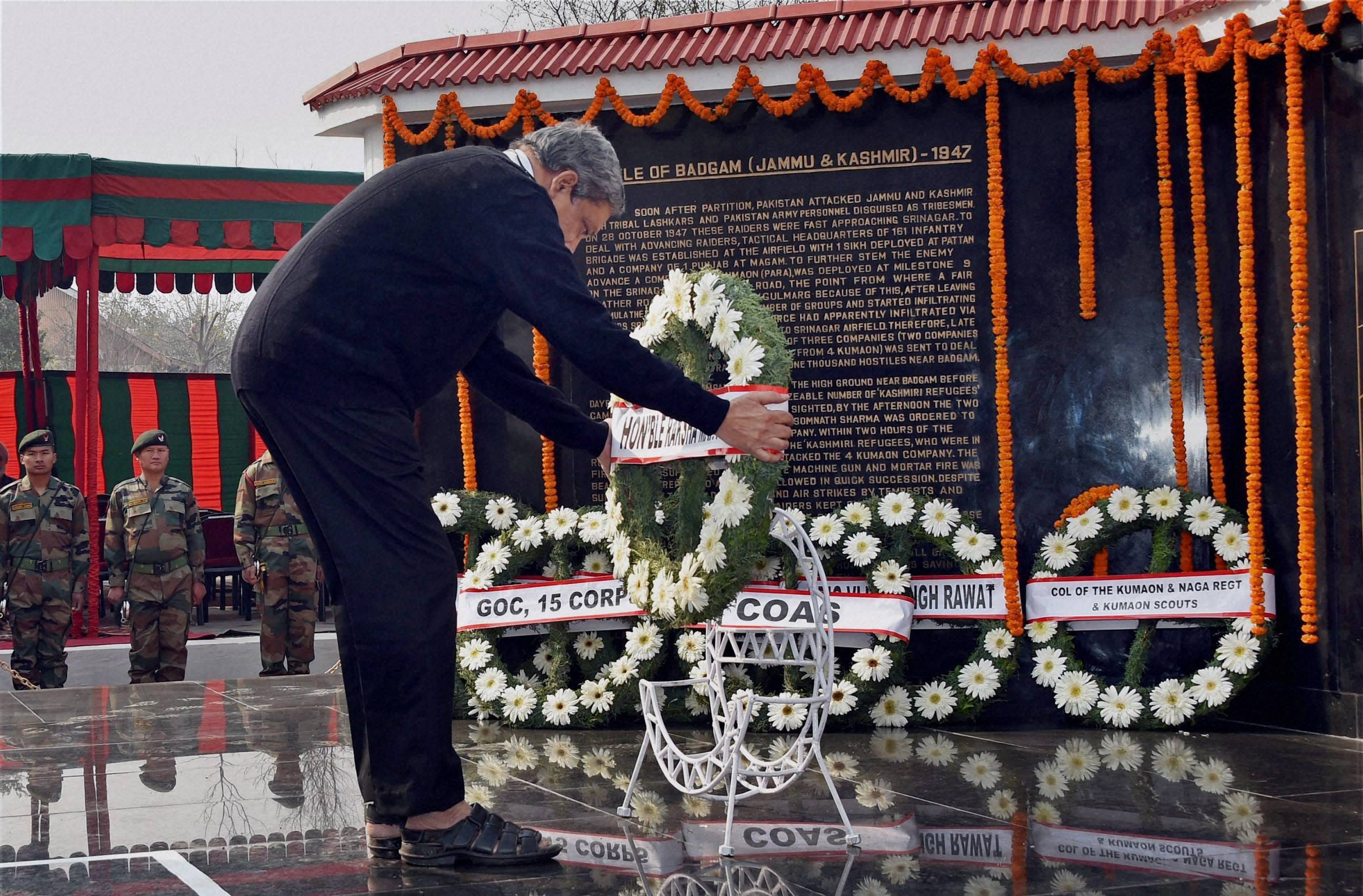 army pay tribute to Major Somnath Sharma