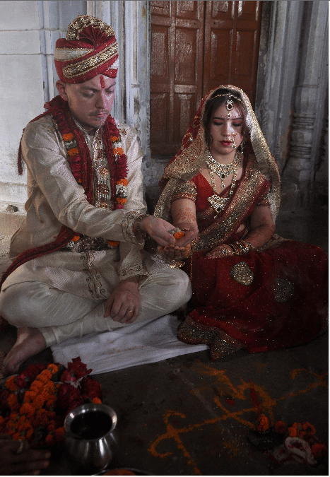Swedish Couple got married in Varanasi