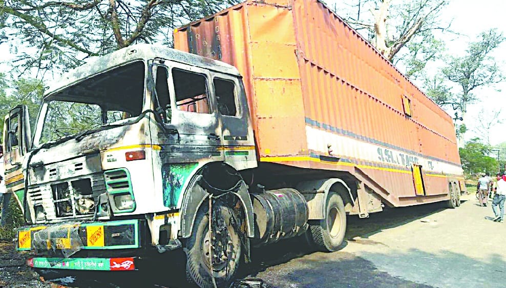 Ddki fire in container handling high tension line 