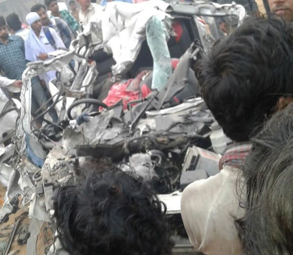 four boys killed in road accident on delhi patiala highway, cow was the reason of accident