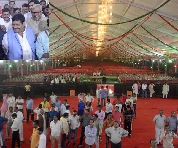 preprations for silver jubliee programme of Samajwadi party.