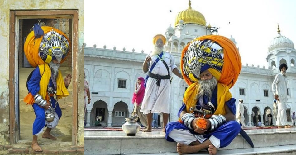 Avtar Singh Mauni wears the world's heaviest and longest turban
