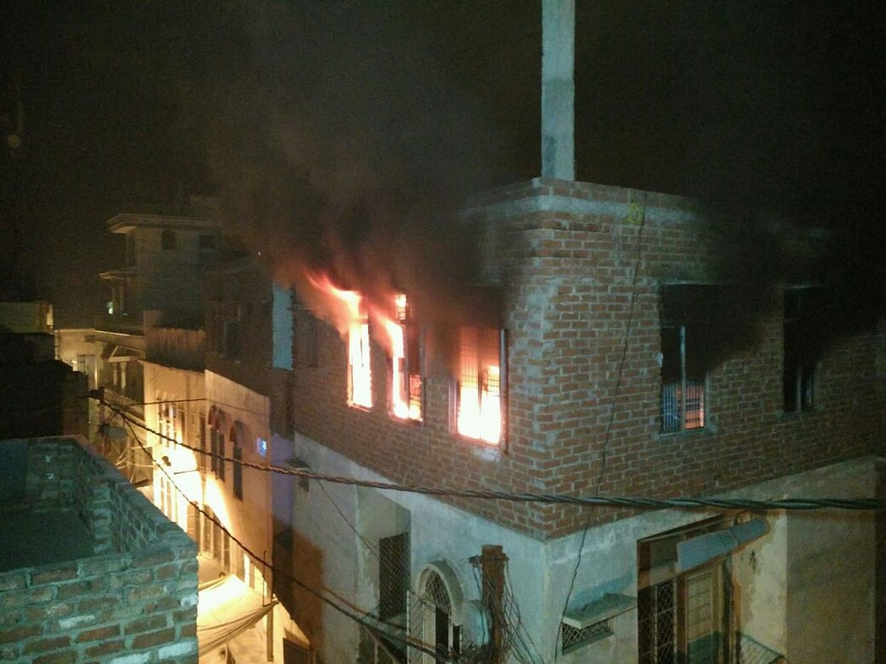 Fire in a house in the neighborhood Kotla