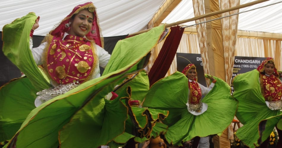 chandigarh lady advocates folk dance performance in golden jubli celebration function