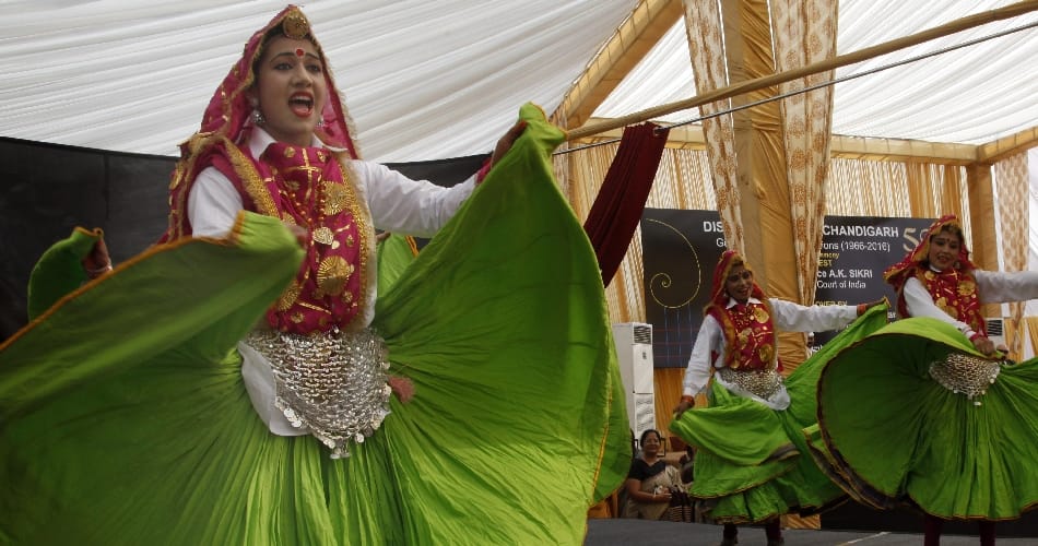 chandigarh lady advocates folk dance performance in golden jubli celebration function