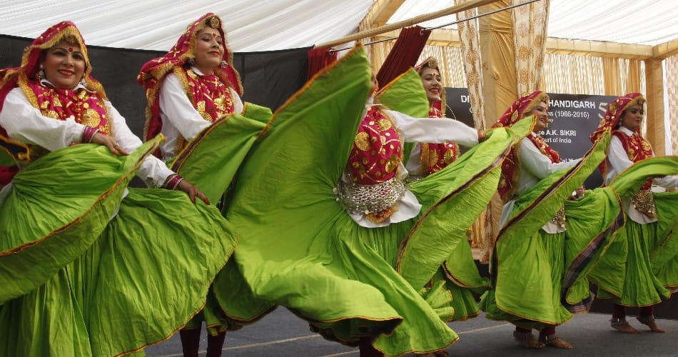 chandigarh lady advocates folk dance performance in golden jubli celebration function