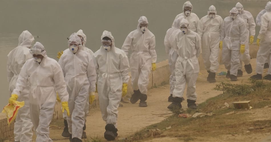 ducks killing operation in blue bird lake of hisar in haryana due to bird flu high alert