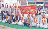 illegal colony, hunger strike, legal, karnal