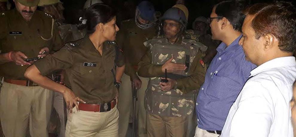mama bhanji death and arson in khurja heavy force deployed