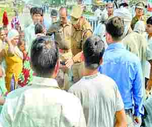 Teenager died in the accident, protest