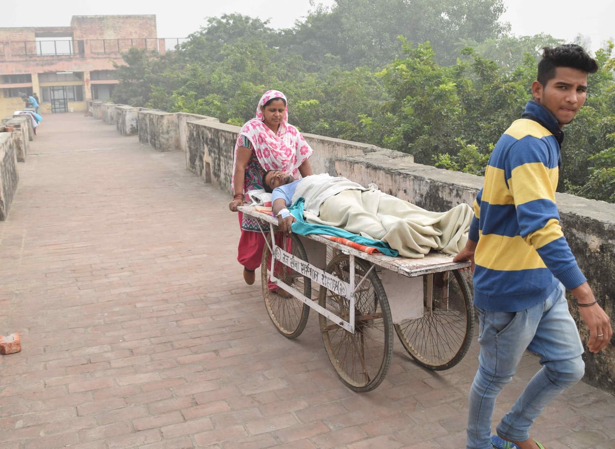 The patient had lost his balance, institution is not responsible, rohtak PGI