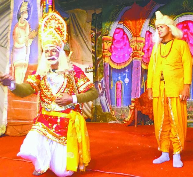 Ramlila staged starting with the birth of Rama Birkm