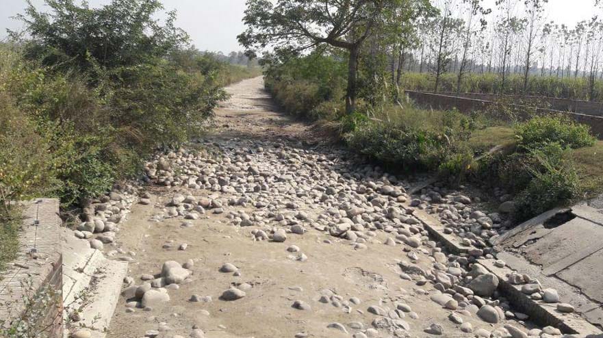 Tail water in the canals reaching budget 