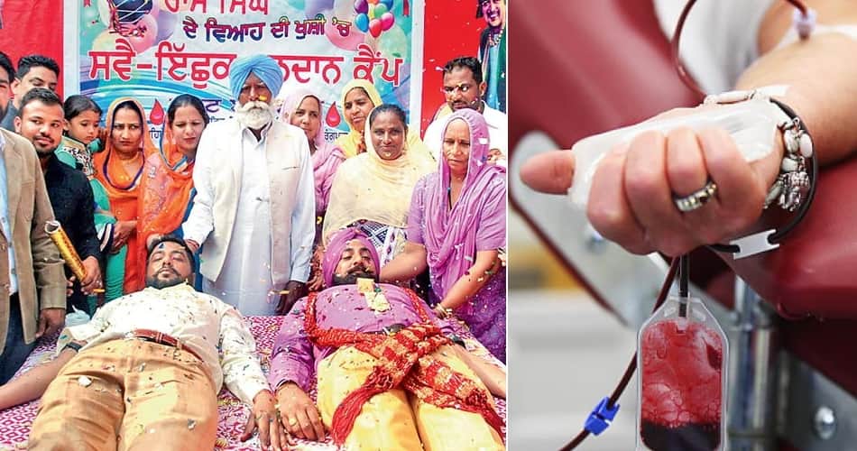 unique village, people donate blood before every work