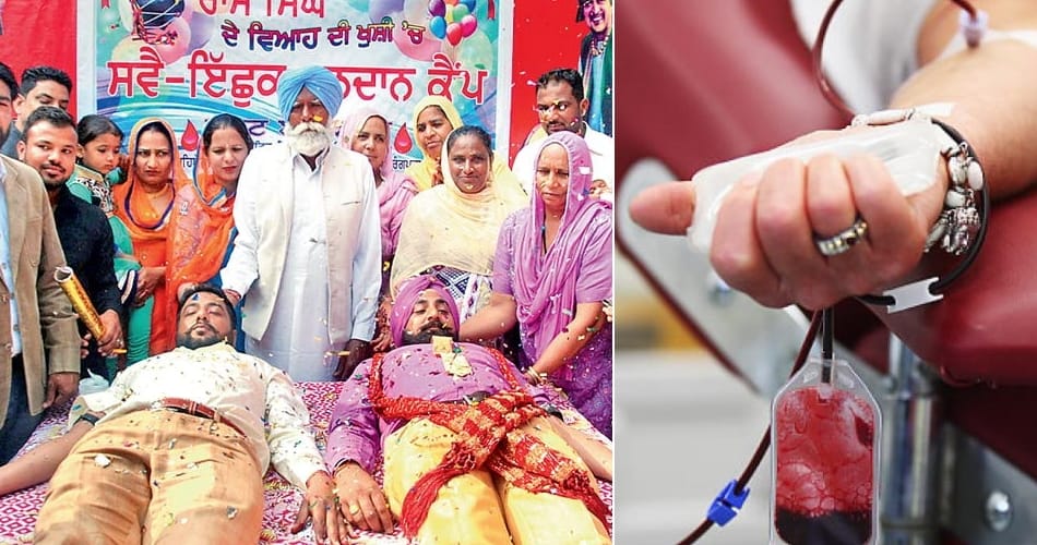 unique tradition of punjab village harrangpura, people donate blood before every work