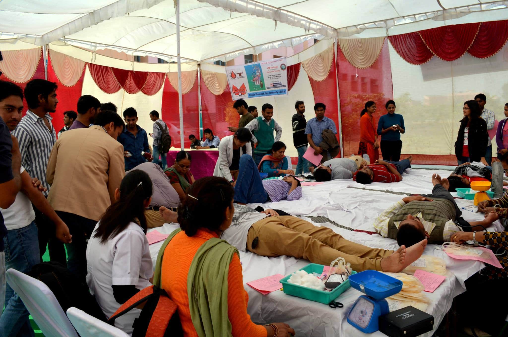 unique village, people donate blood before every work