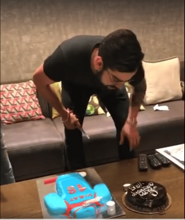 how virat celebrated his 28th birthday
