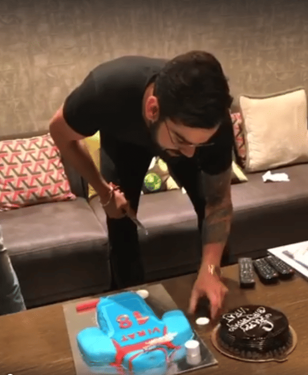 how virat celebrated his 28th birthday