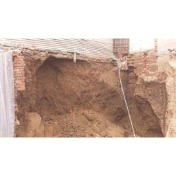 panipat, worker, wall, fall, basment