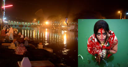 अस्तागचल सूर्य को अर्घ्य देने के लिए किया स्थान पक्का