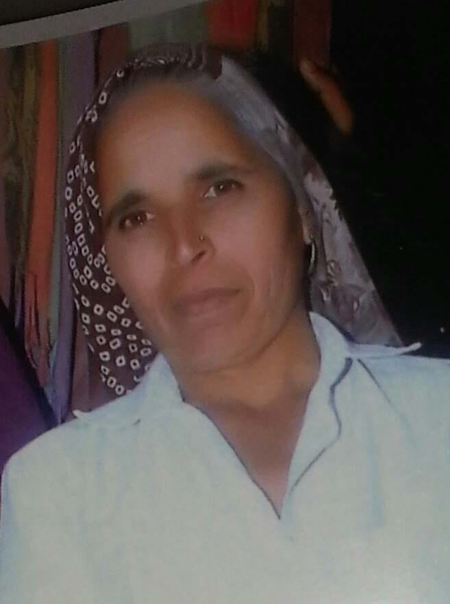 At home watching old woman's throat slit