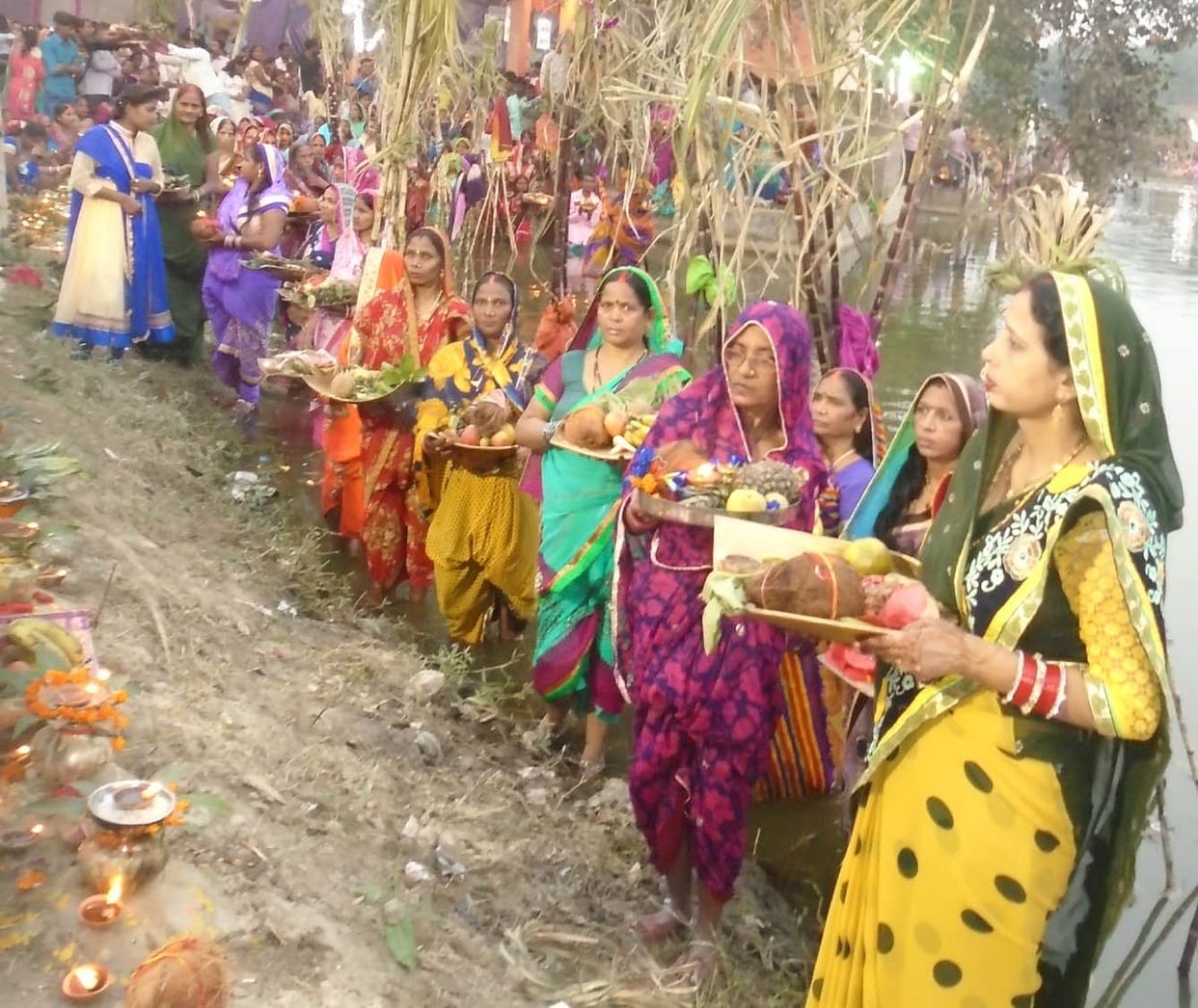 Ghats and ponds at fair bit environment